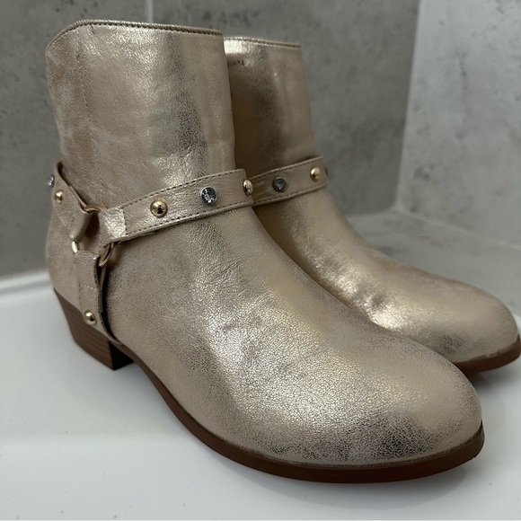 JESSICA SIMPSON Big Girls Gold Boots Size 5 - Picture 6 of 16